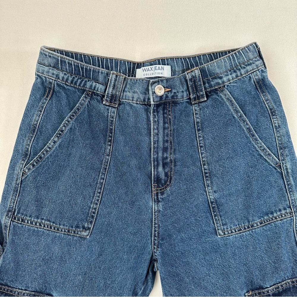 Wax Jeans Wide Leg Cargo Jeans Y2K Street Style Retro Inspired Womens Size L - Picture 12 of 13